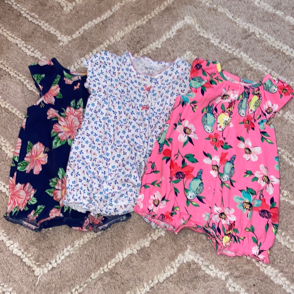 Carters  3 Sets Of Rompers